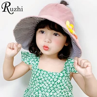 cute baby hat 2021 new summer sunscreen sun visor hats big brim uv protection hat visor cap for kids beach adjustable kawaii