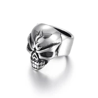stainless steel skull bead polished 8mm large hole metal beads slide charms for diy bracelet jewelry making accessories