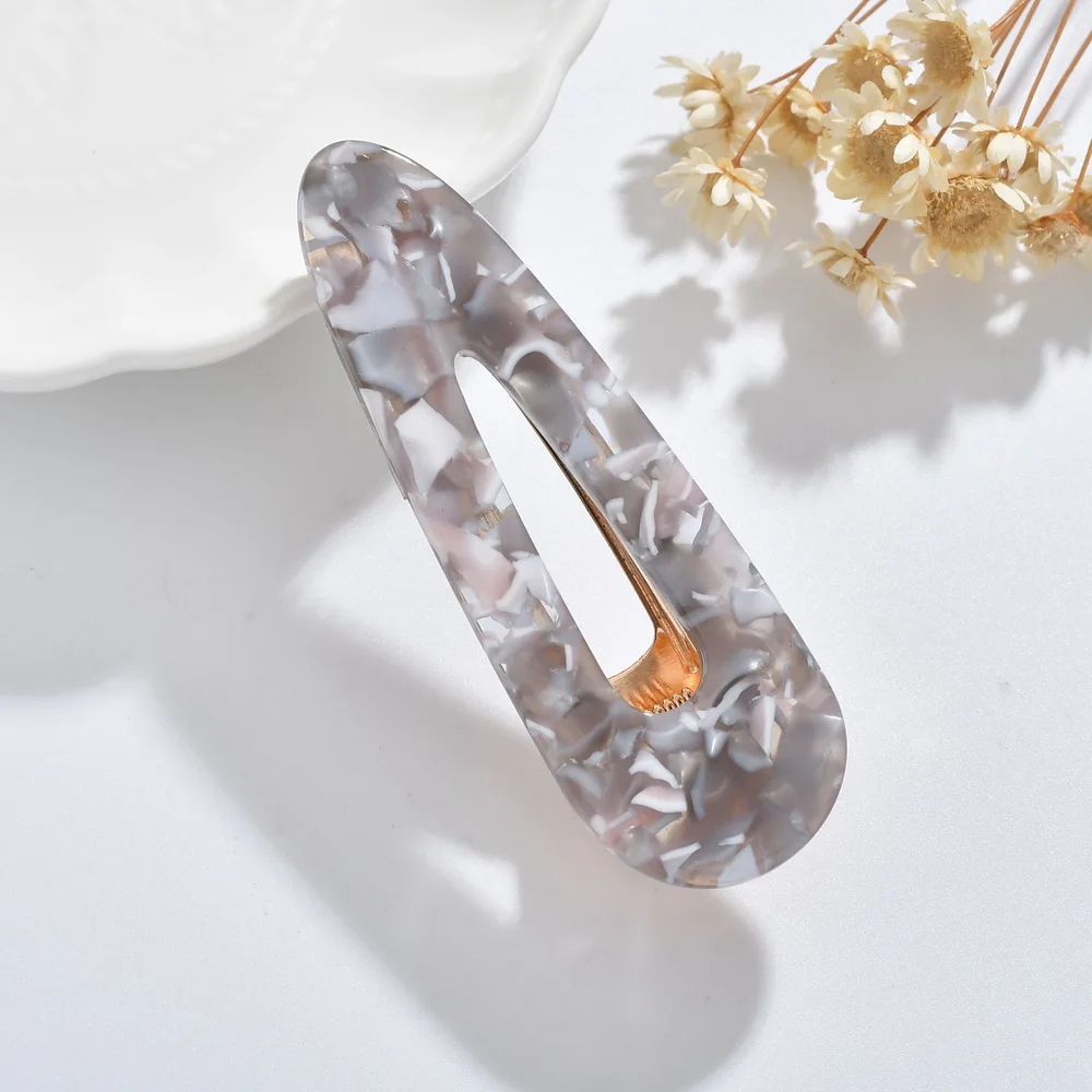 Модная ацетатная шпилька в форме черепахи с геометрическим узором Jinpo/серебряная капля воды, новинка, милый Liu Haizi, для девушек, простой темперамент, Bb зажим