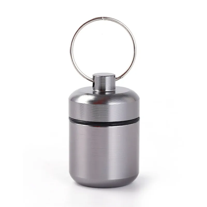 Компактный портативный алюминиевый чехол для таблеток брелок Карманный улицы