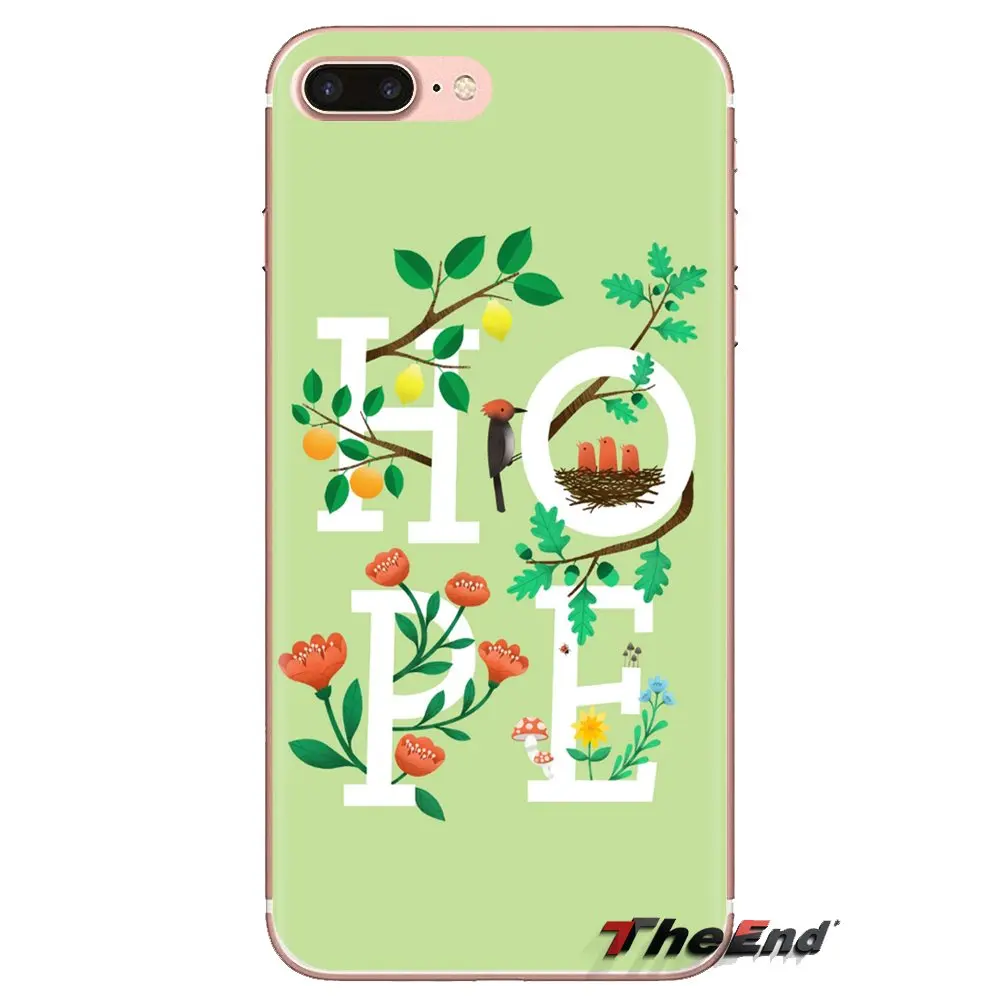 Soft Cases Cover For iPhone XS Max XR X 4 4S 5 5S 5C SE 6 6S 7 8 Plus Samsung Galaxy J1 J3 J5 J7 A3 A5 Hold On Pain Ends H.O.P.E |