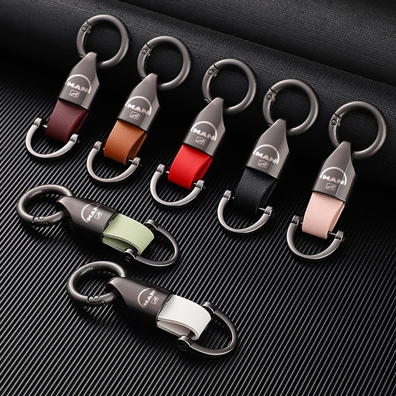 

New keychain for MAN TGX TGM TGATGS TGE keychain for car keys car accessories Car metal leather key chain With car logo