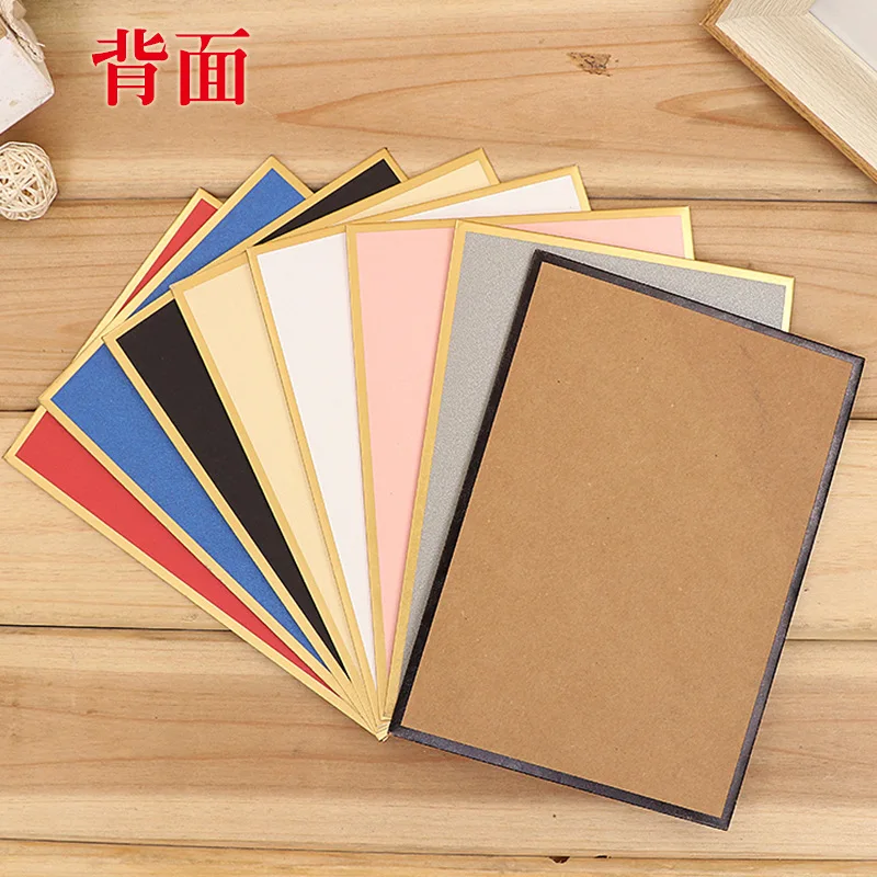 10 pcs/lot Vintage Gold Blank Kraft Paper Envelopes Wedding Party Invitation Envelope Greeting Cards Gift 17.5*12.5cm | Канцтовары для