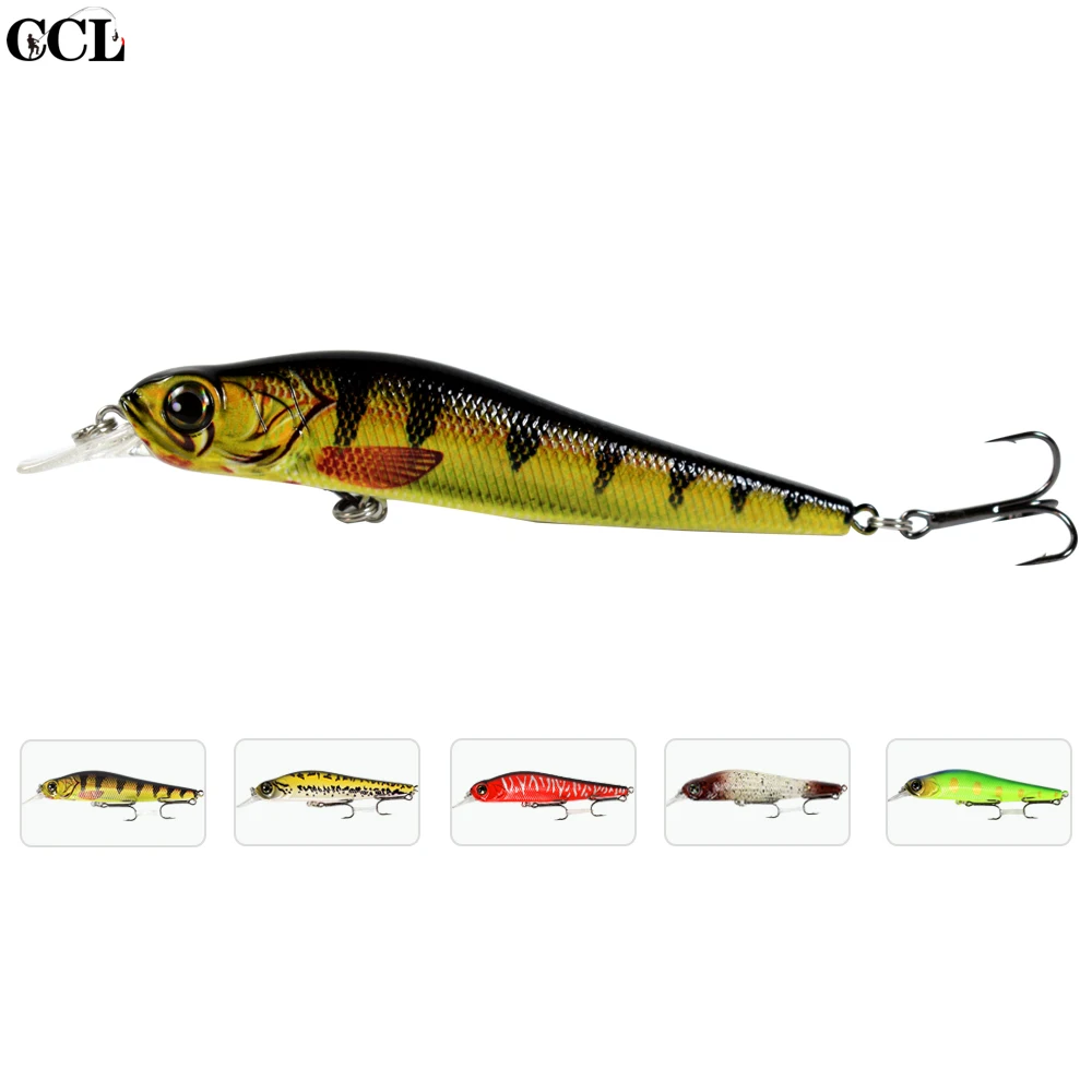 

CCLTBA 5pcs Minnow Jerkbait Fishing Lures 11.5cm 12g Floating Artificial Pike Musky Bait CC12 Minnow Fishing Tackle