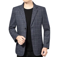 brand blazer personality wild mens suit jacket high quality fashion plaid print slim blazer coat wedding party club dress male