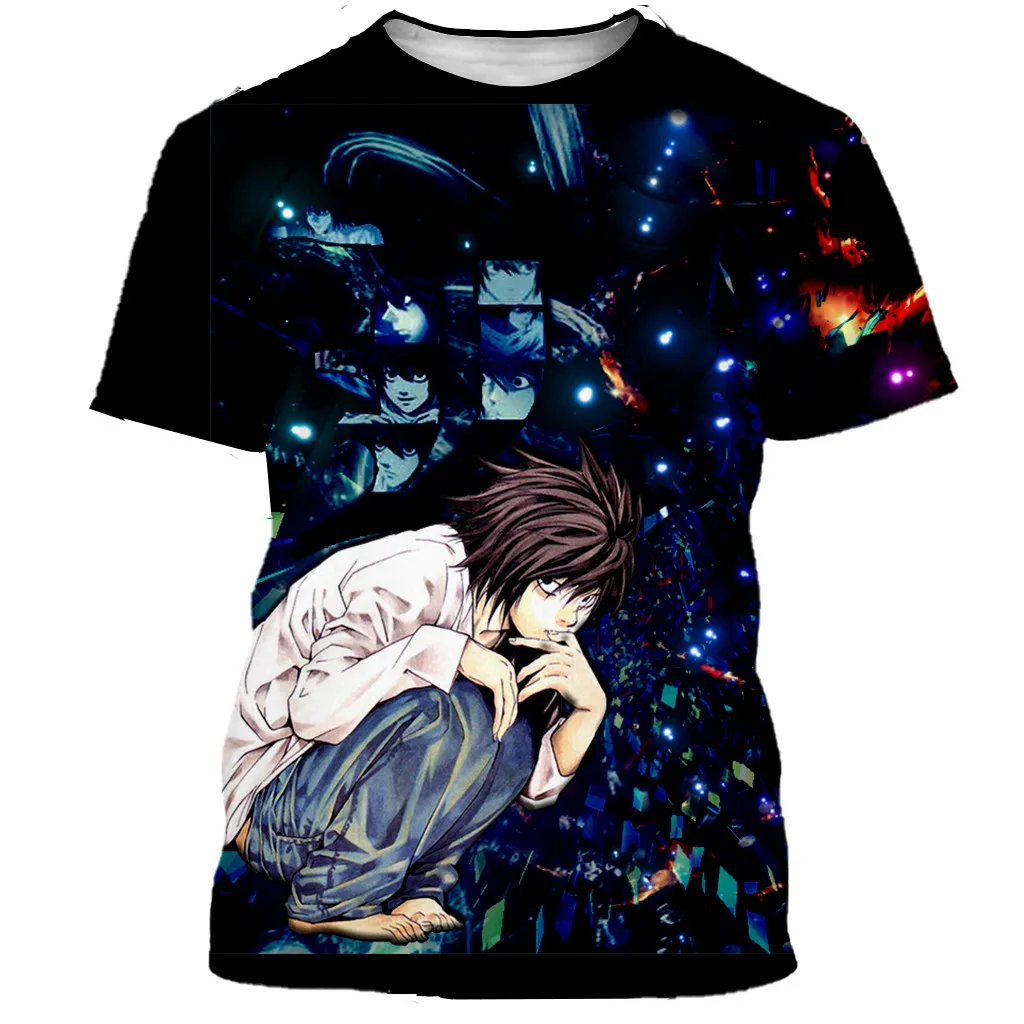 

2021 Classic Hot Sale Anime Death Note T-shirt 3d Printed Summer Fashion Popular Short-sleeved Casual Unisex Harajuku Tops