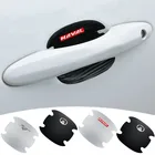 4 шт., защитные наклейки на дверную ручку автомобиля, из углеродного волокна