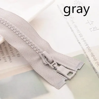 gray Meetee, 4 шт., 55 см, 90 см, 5#, резиновая длинная молния, открытый конец, сумки на молнии, пальто, пуховик, для шитья, украшения одежды, аксессуары для рукоделия, AP204 - Цвет: gray