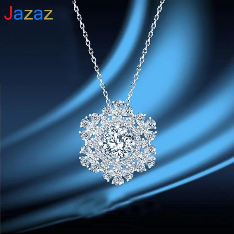 

Jazaz 1ct 6.5mm D Color GRA Round Moissanite 925 Sterling Silver Snow Necklaces Diamond Fine Jewelry Woman Girl Gift B0798