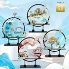 MMZ модель картины Королевство 3D металлический пазл китайская поэзия архитектура подарок DIY лазерная резка головоломки игрушки для детей