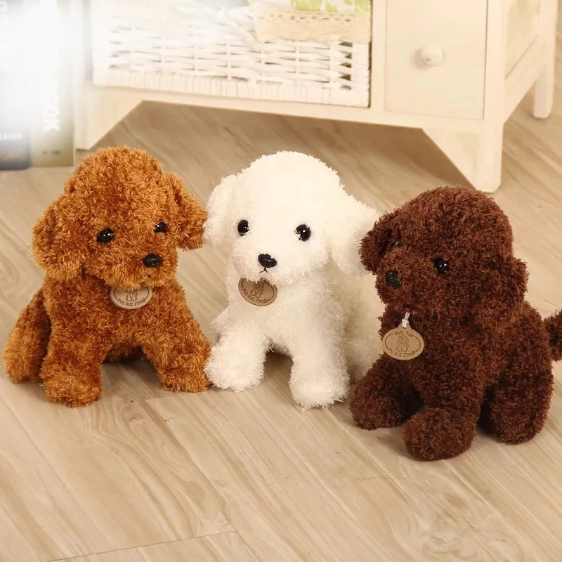 

20 cm Simulation Dog Poodle Plush Toys Cute Animal Suffed Doll for Christmas Gift