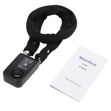 New Super Intelligent Phone APP Control Smart Alarm  Lock Waterproof 110dB Alarm Bicycle Lock Outdoor Anti Theft Lock