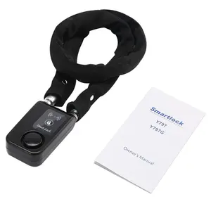 new super intelligent phone app control smart alarm lock waterproof 110db alarm bicycle lock outdoor anti theft lock free global shipping