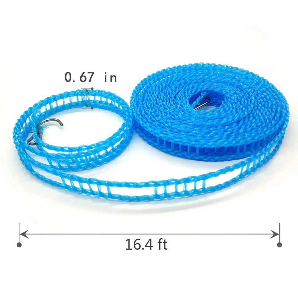 3 шт. 5 м портативная противоскользящая ветрозащитная вешалка для одежды дорожная