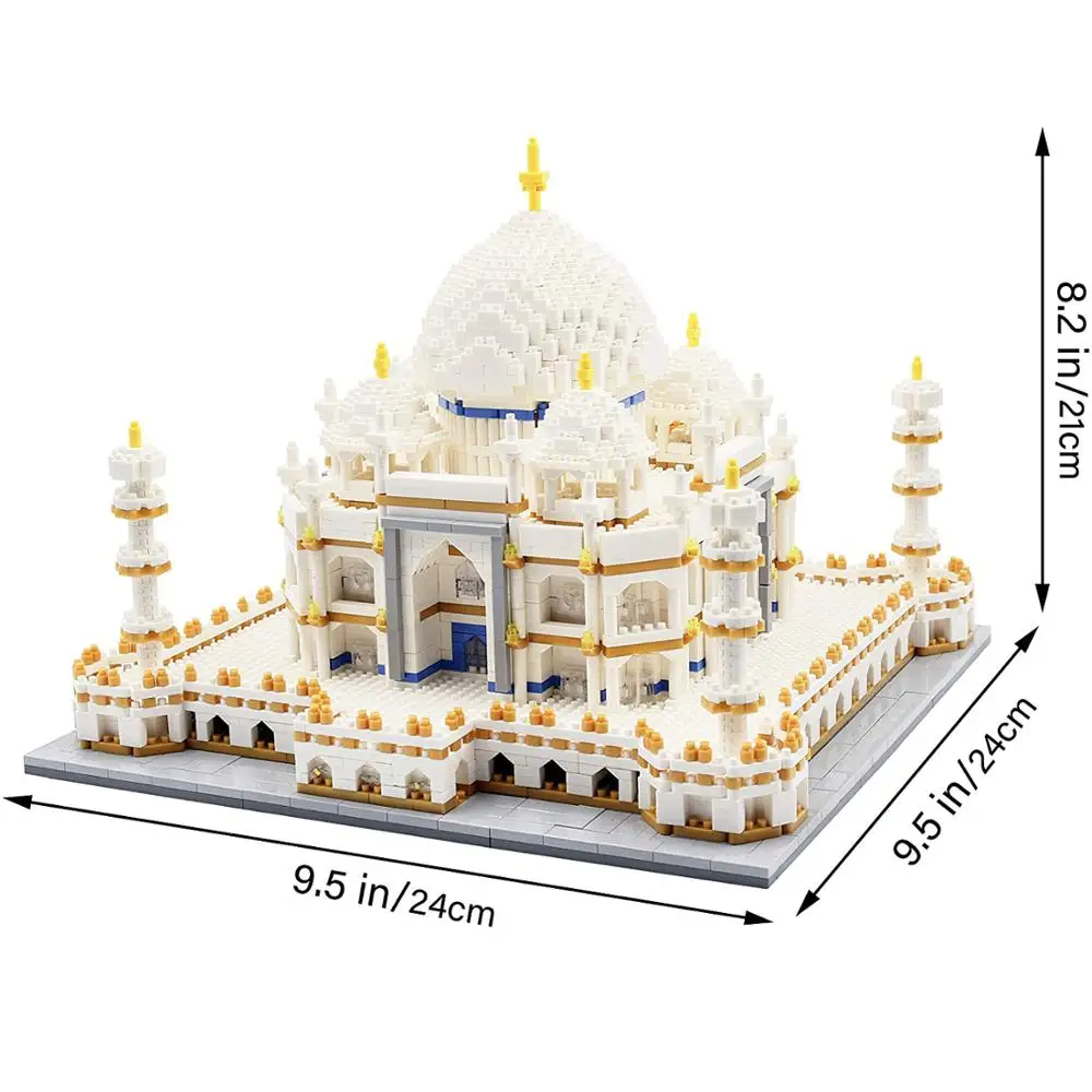 Алмазные блоки тадж махал строительные всемирно известная архитектура 3D модель