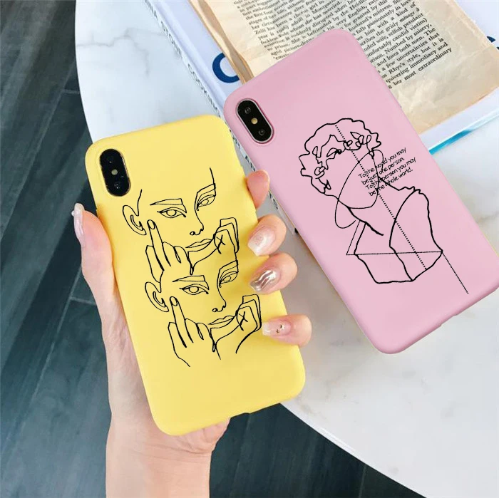 Смешной цветной чехол с абстрактной картинкой линий для iphone 7 8 6s 11 pro plus Модный