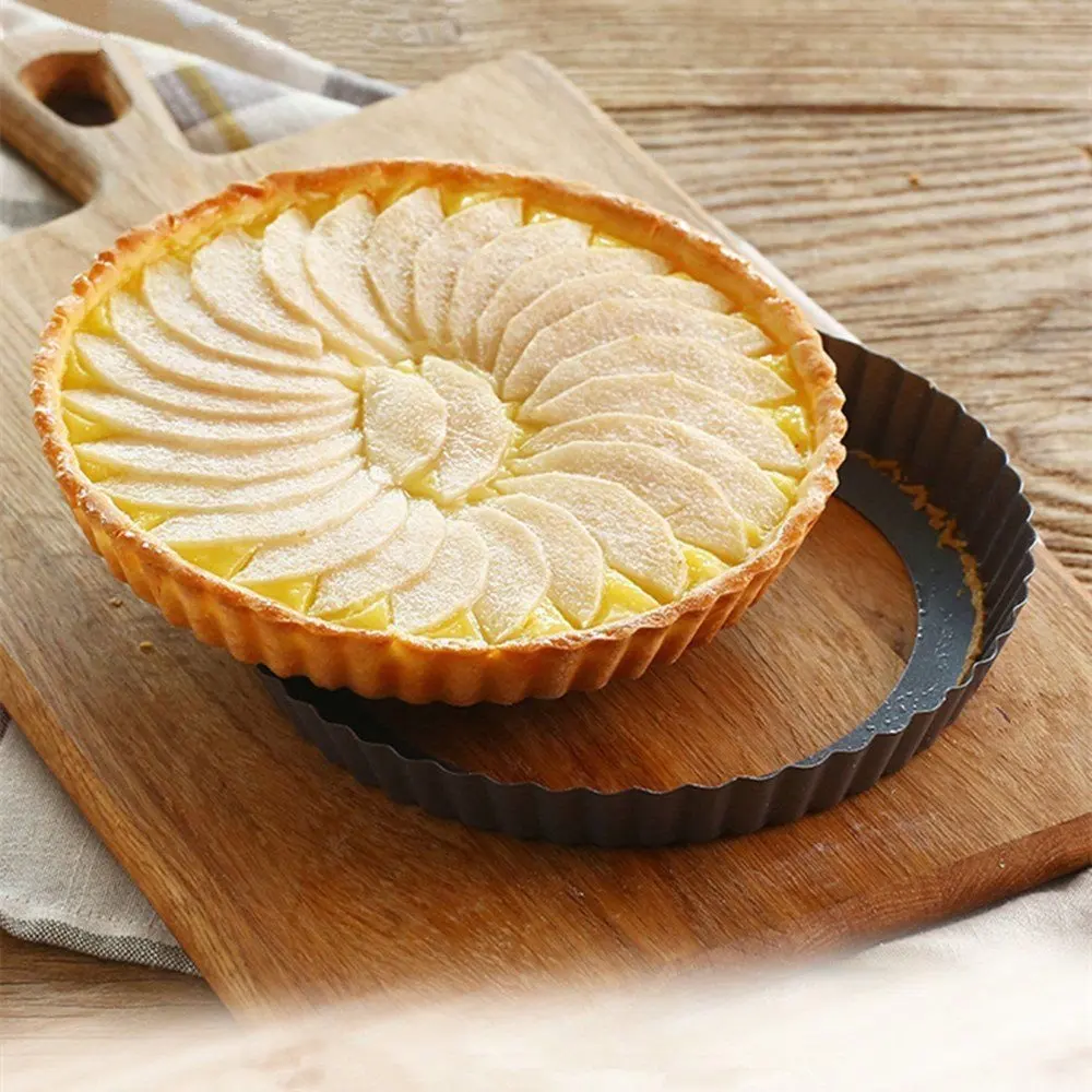 9 дюймов антипригарное съемное свободное дно Quiche Tart сковорода пирог круглый