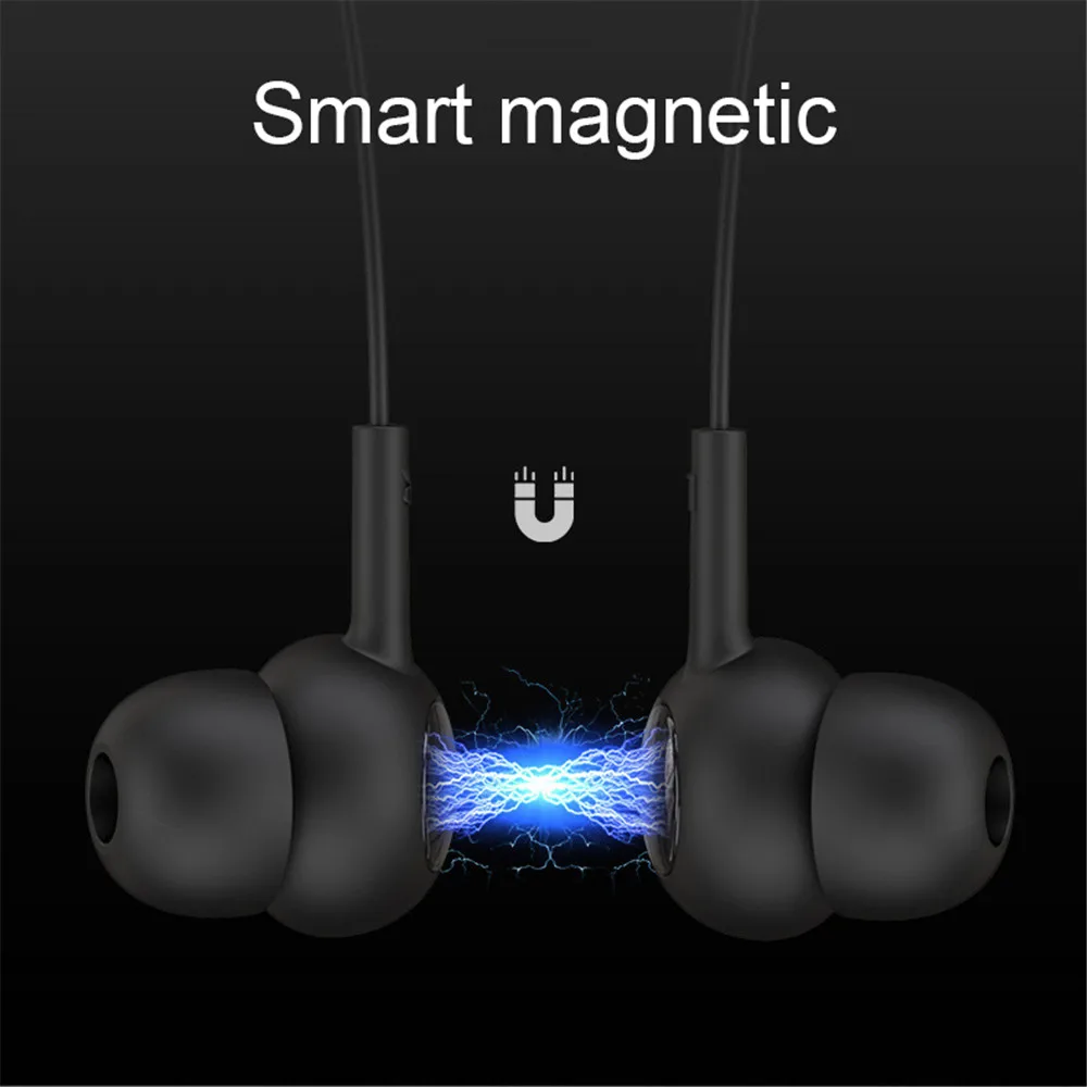 Беспроводные Bluetooth наушники водонепроницаемые спортивные с шейным ремешком HD