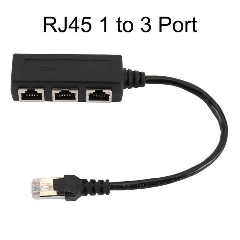 

RJ45 Extension Cord Ethernet Cable Adapter Splitter 1 Male To 3 Female Port LAN Network Cable Adapter for PC Laptop