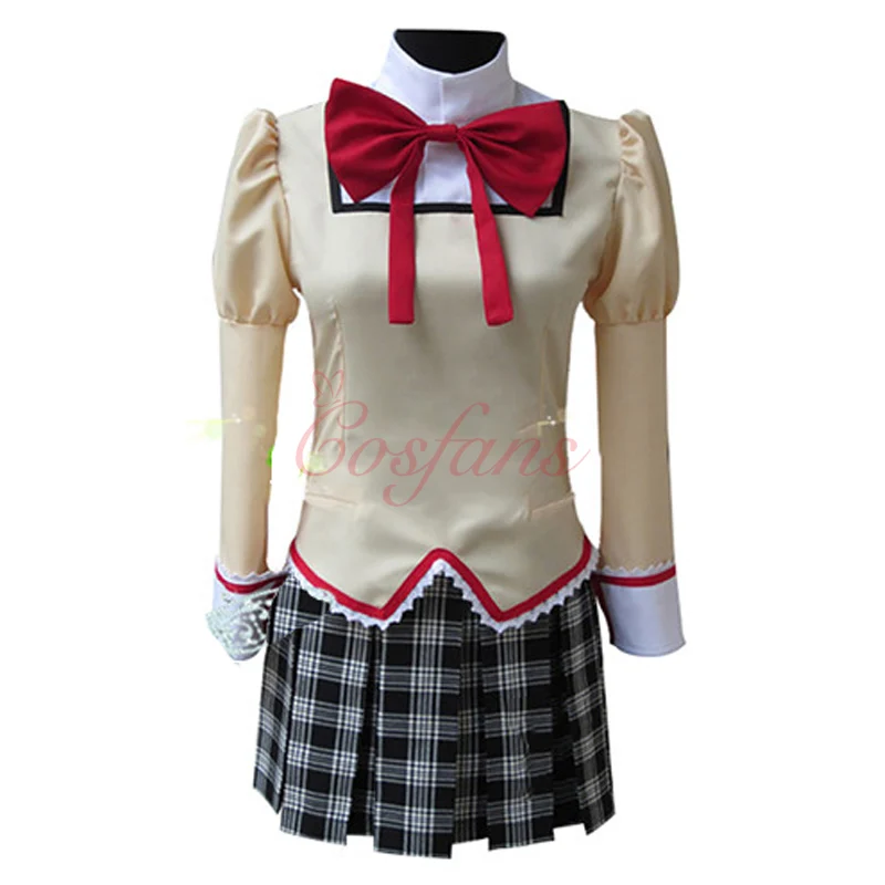 Puella Magi Madoka Magica Kaname /Akemi Homura Miki Sayaka Tomoe Mami Школьная форма аниме косплей костюмы |