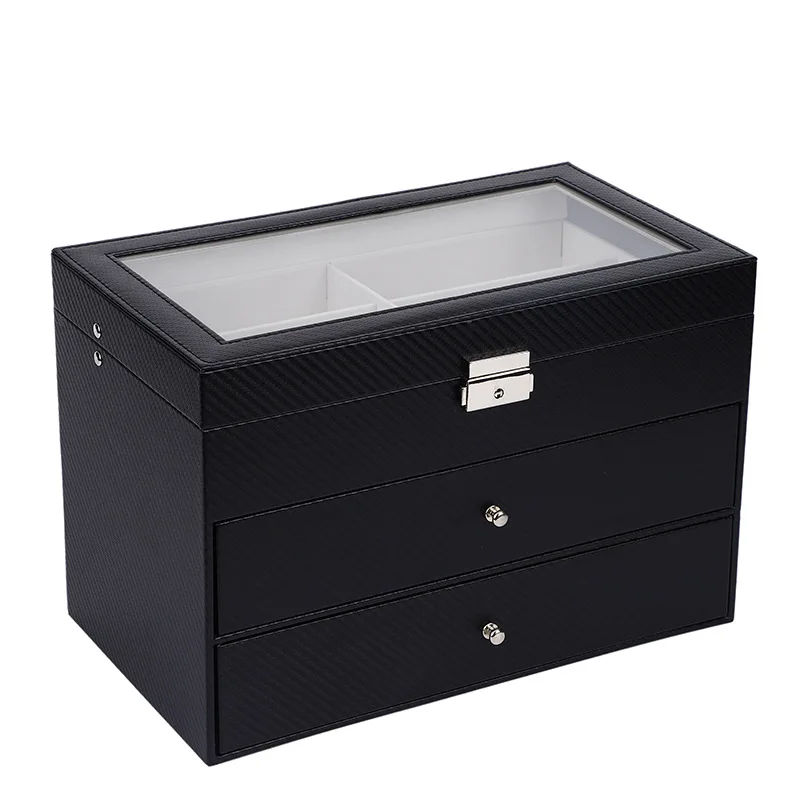 Large Capacity Sunglasses Storage Box Three-layer 18 Digit Glasses Eyeglass Watch Display Box Case Organizer Wholesale