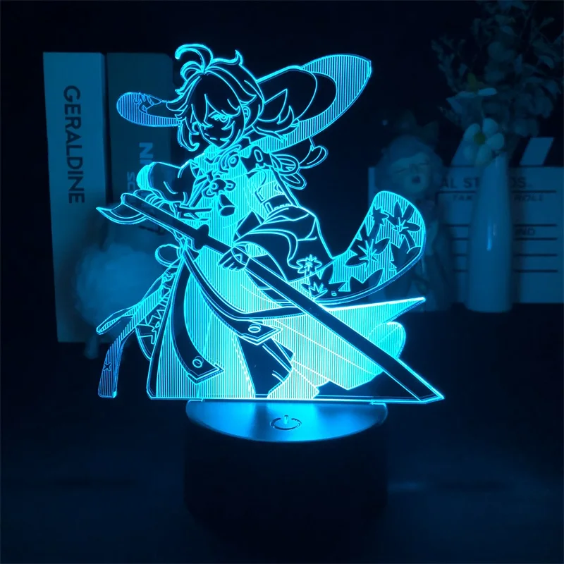 Genshin Impact kaedeхара Kazuha игра 3D Светильник спальни Декор милый подарок на день