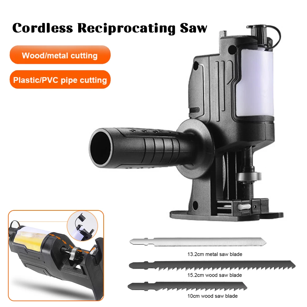 

Cordless Reciprocating Saw Adapter Electric Drill To Saw Converter Hand Tool With Lube Container Wood Metal Cutter Saw Adapter