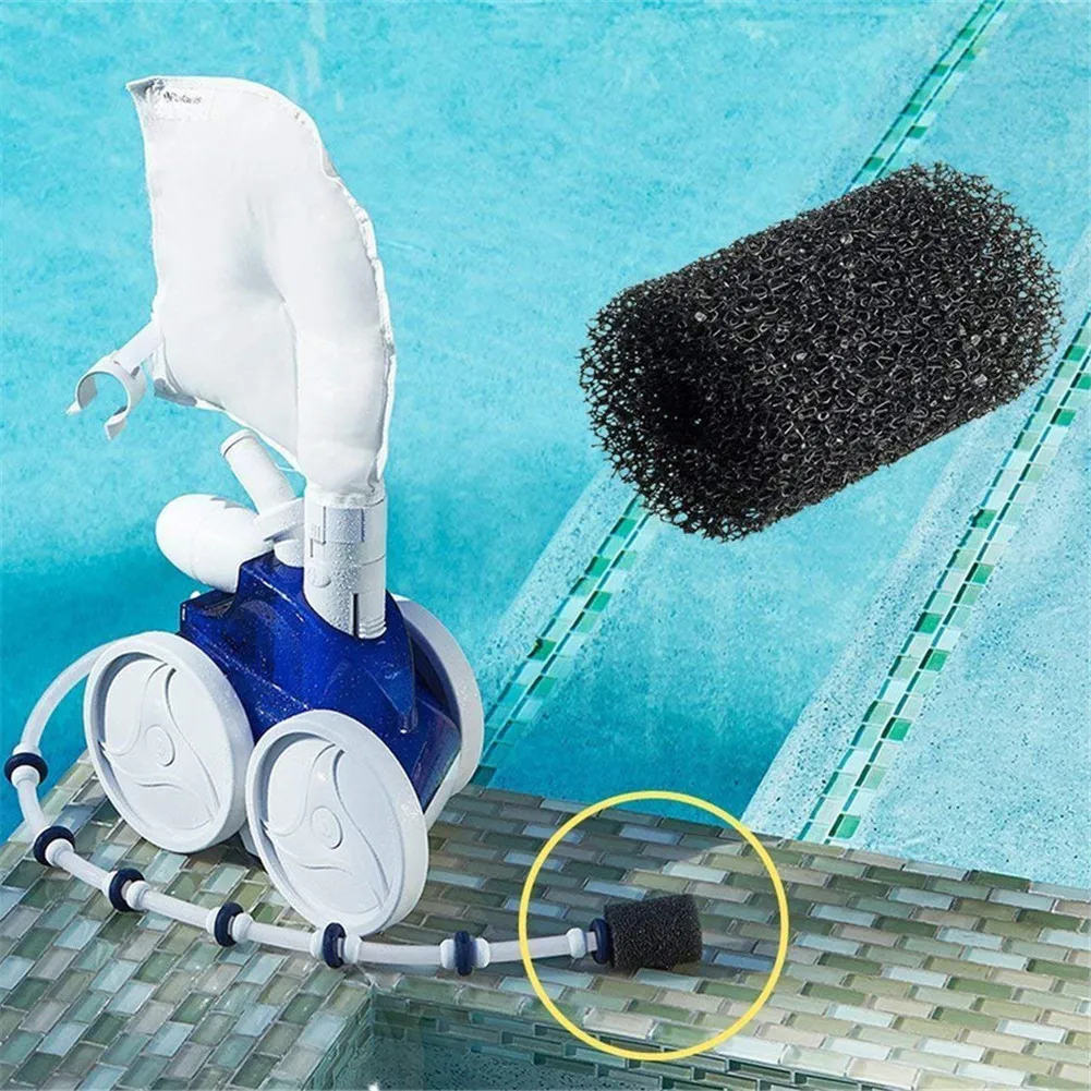 

12pcs Pool Cleaner Backup Filter Parts Filter Sponge Pool Clean Filter Sponge Net Cleaning Tool Gadgets Sponge Column Black