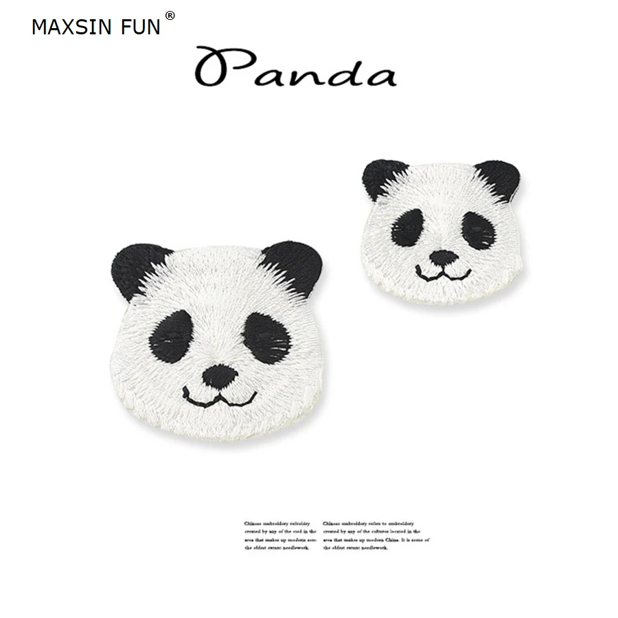 

10PCS/Lot Cute Panda Patch For Clothes DIY Accessories Iron on Stickers Applique Clothes Shoes Bags Decoration Good Quality