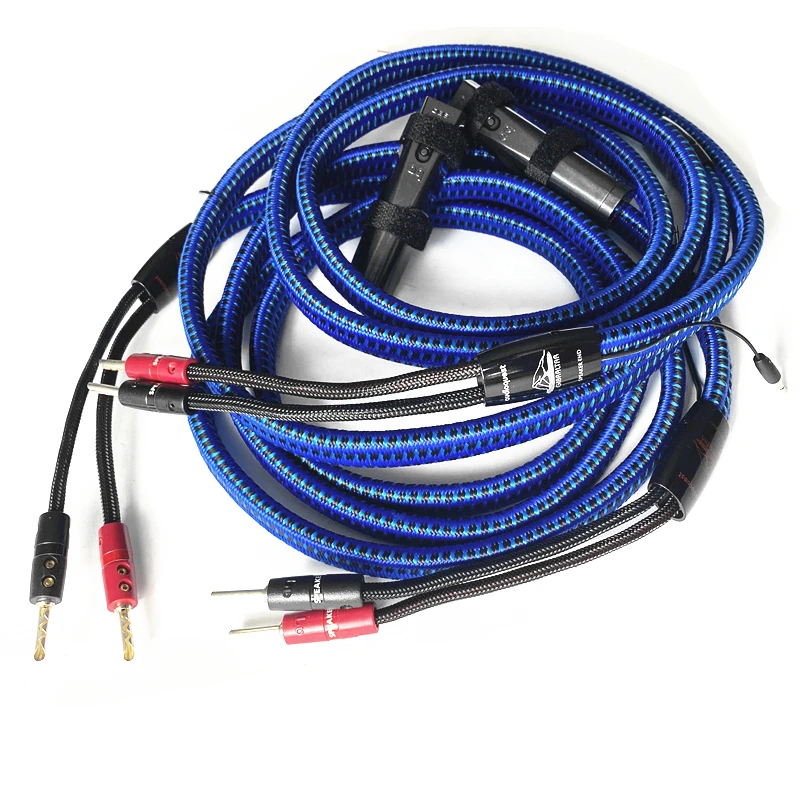 Пара аудиофильских Гибралтарских динамиков Серебряный банановый кабель 72 в DBS