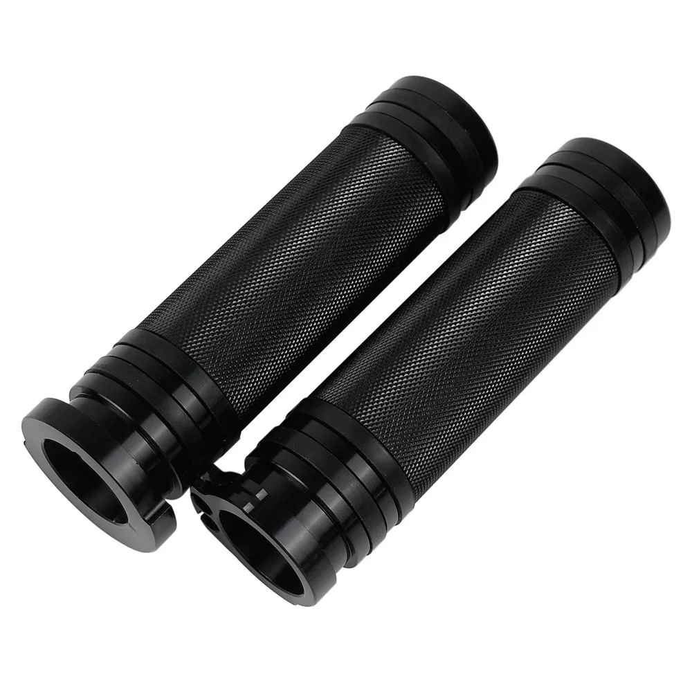 Мотоциклетные ручки с ЧПУ 1 дюйм 25 мм 2 шт. черные/хромированные для Harley Touring Dyna