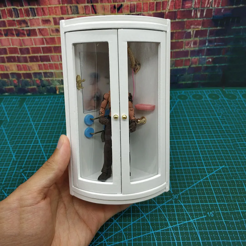 

DIY Dollhouse Mini Furniture Shower Room Bathroom Model Miniature Model fit 10cm Action Figure BJD Doll Scene Accessory