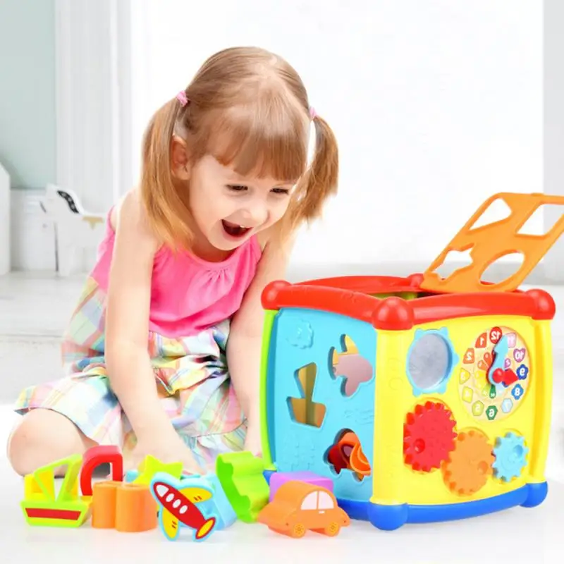 1 шт. Детский развивающий шестигранный куб|Блочные конструкторы| |