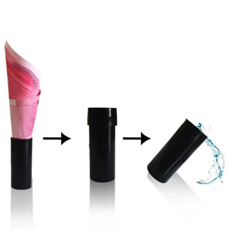 Превращающийся в воду магический реквизит крупным планом Волшебные трюки съесть