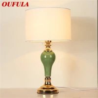 oufula table lamps modern led luxury design creative ceramic desk lights for home bedroom