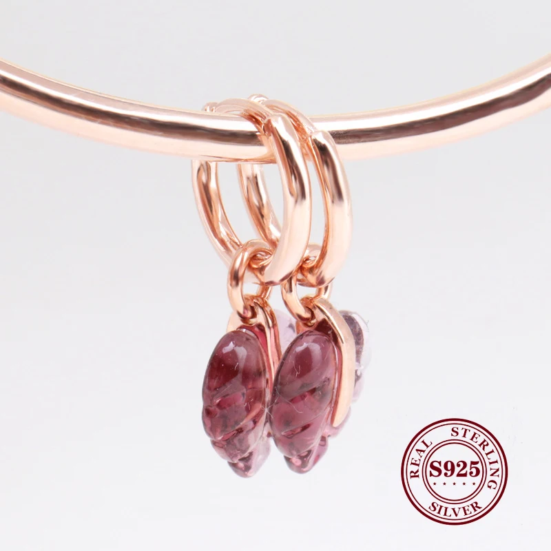 

Amaia Original 925 Sterling Silver Fallen Leaf Earrings Creative Rose Gold Glaze Fallen Leaf Earrings For Women Gift Jewelry