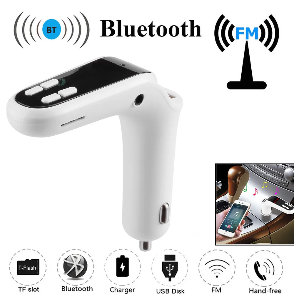 Автомобильный fm-передатчик с ЖК-дисплеем Bluetooth Hands-free ЖК MP3-плеер радио адаптер