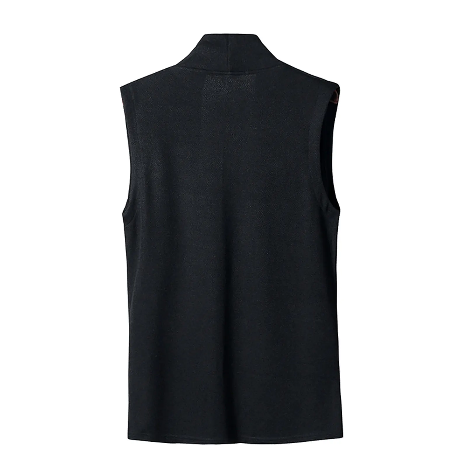 

Men's Casual Sleeveless Cardigan, Boy's Loose Solid Color Tops, Leisure Pocket Decoration Clothing