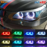 for bmw e60 e61 lci 525i 528i 530i 535i 545i 550i m5 rf remote bluetooth compatible app multi color rgb led angel eyes halo ring