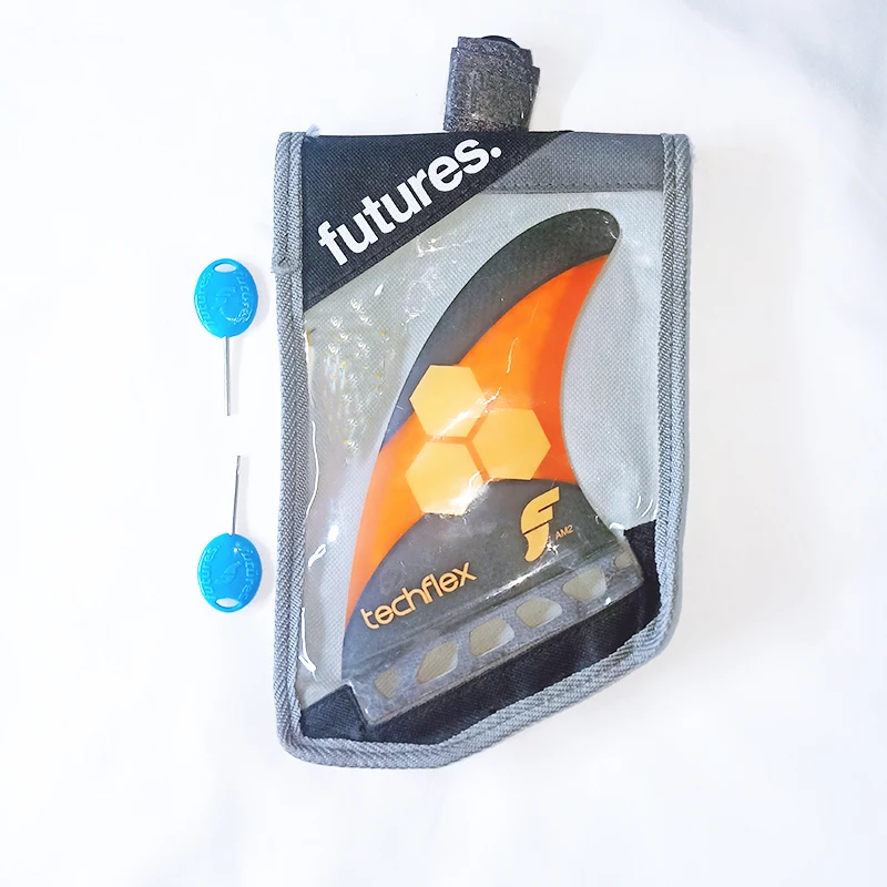 original packaging Будущее AM2 3-плавник Techflex большой доски для серфинга три ребра комплект Фондовая зазор-распродажа серфинга longboard аксессуары carbonfiber плавник - Цвет: original packaging