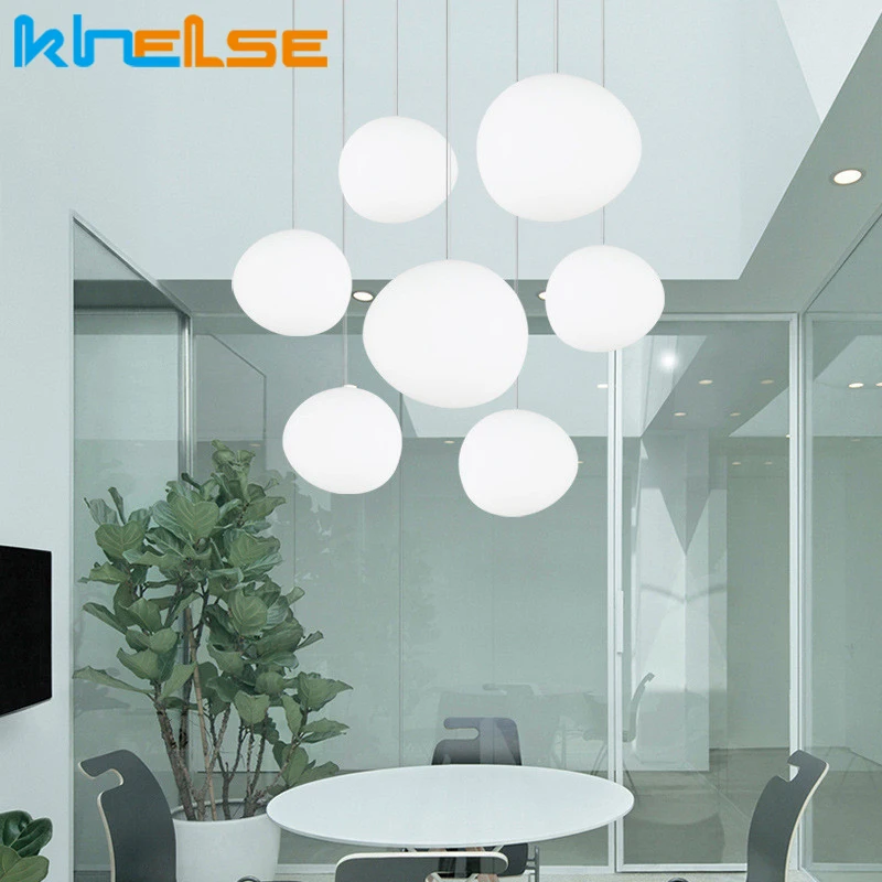 Современный минималистичный креативный Круглый глобус Pebble glass Hanglamp итальянский