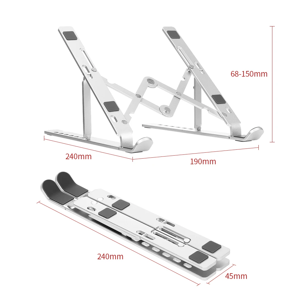 Регулируемая подставка для ноутбука MacBook 7-уровневая из алюминиевого сплава