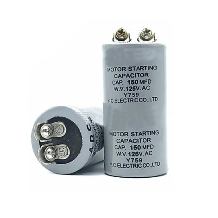 

Cylinder 150MFD 125VAC Motor Starting Run Capacitor