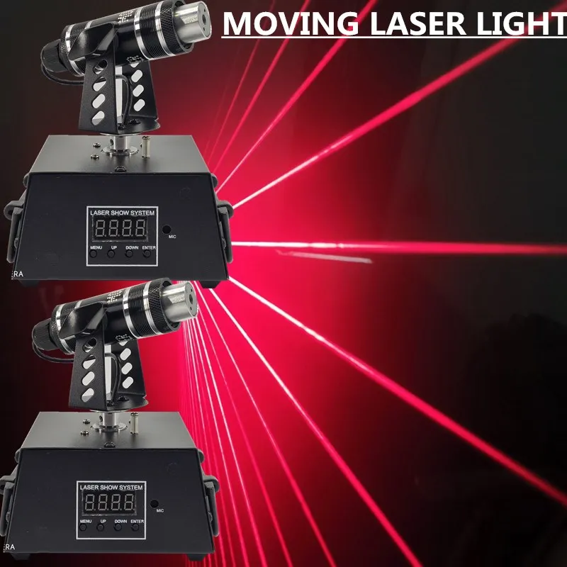 Лазерный светильник R/G с подвижной головкой 2 шт. точечный матричный Эффект