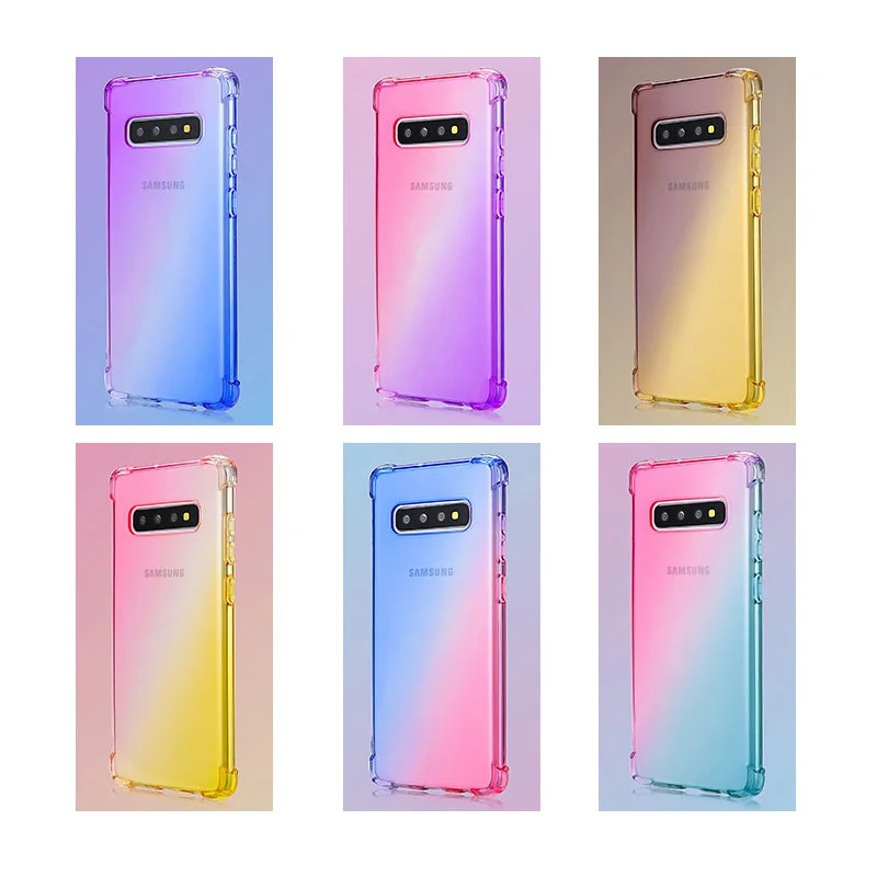 Роскошный противоударный Радужный чехол для Samsung Galaxy S10 Plus S9 S8 Note 8 9 10 Pro A90