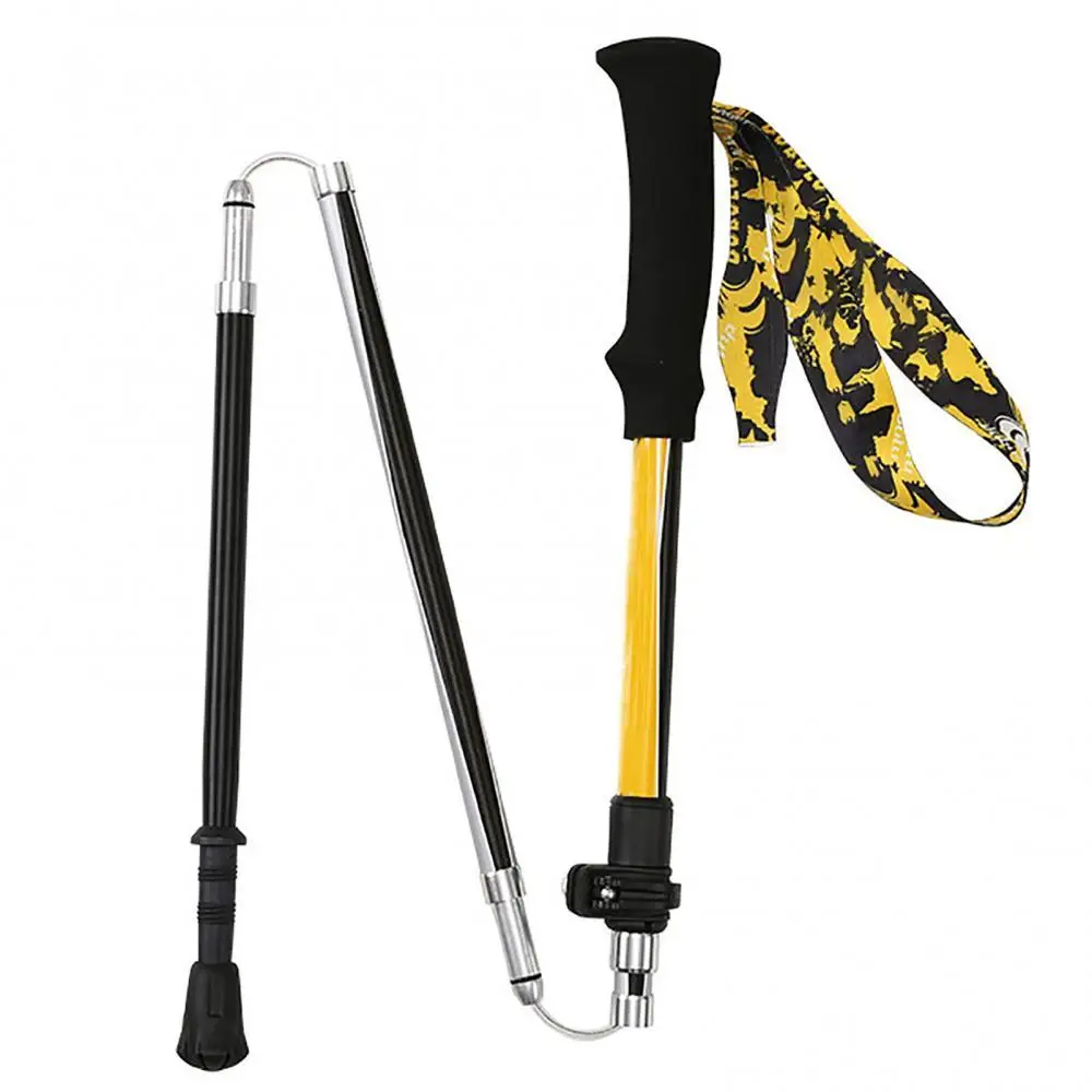 

3-х секционный алюминиевый сплав складная Треккинговая палка с длинной ручкой
