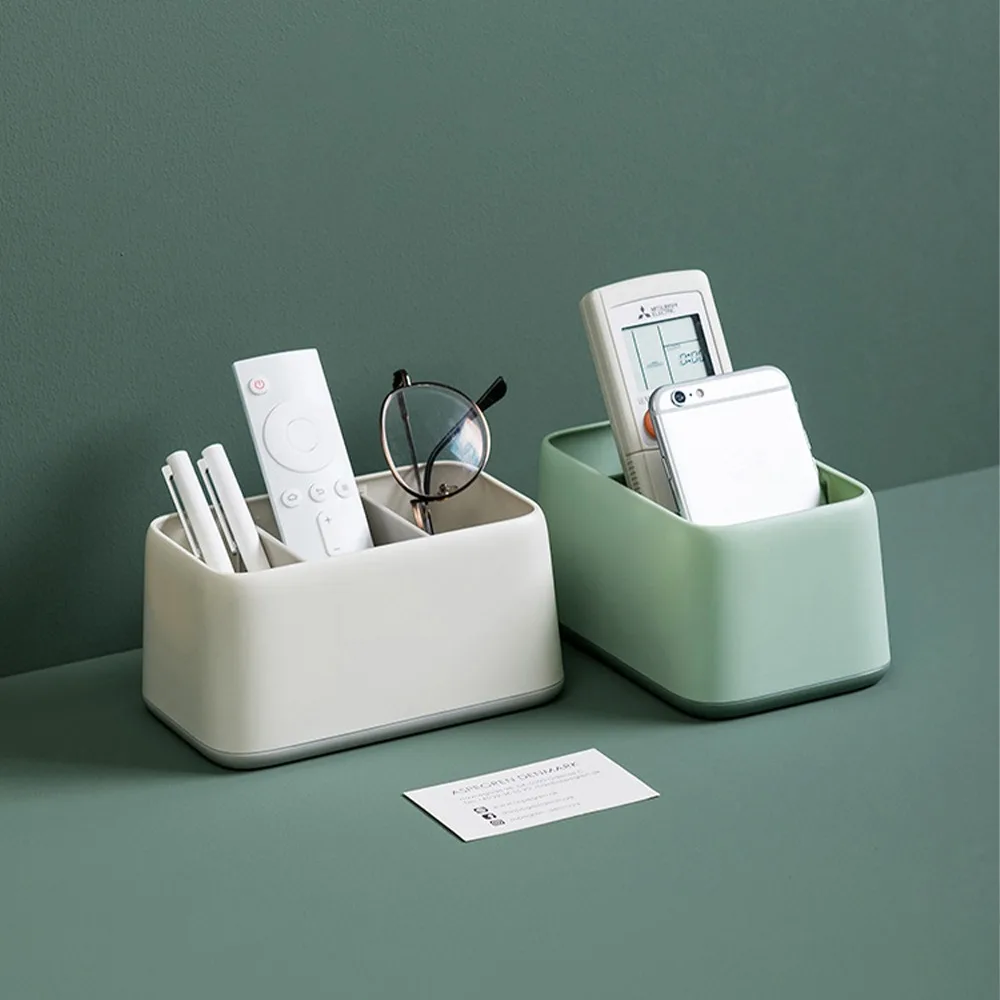

Desktop Remote Control Storage Box Multi Grids Storage Container Sundries Organizer for Home 2021 New