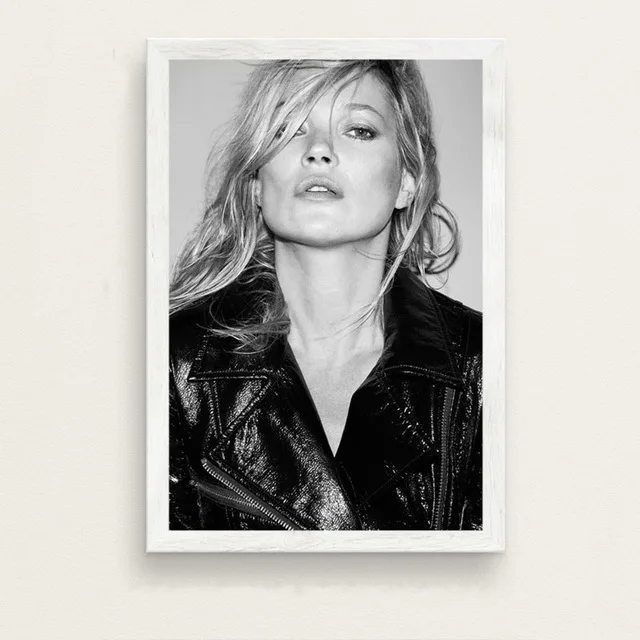 9 Kate Moss супер модель звезда Мода сексуальная B& W художественная живопись Шелковый Холст плакат настенный домашний декор - Цвет: 9