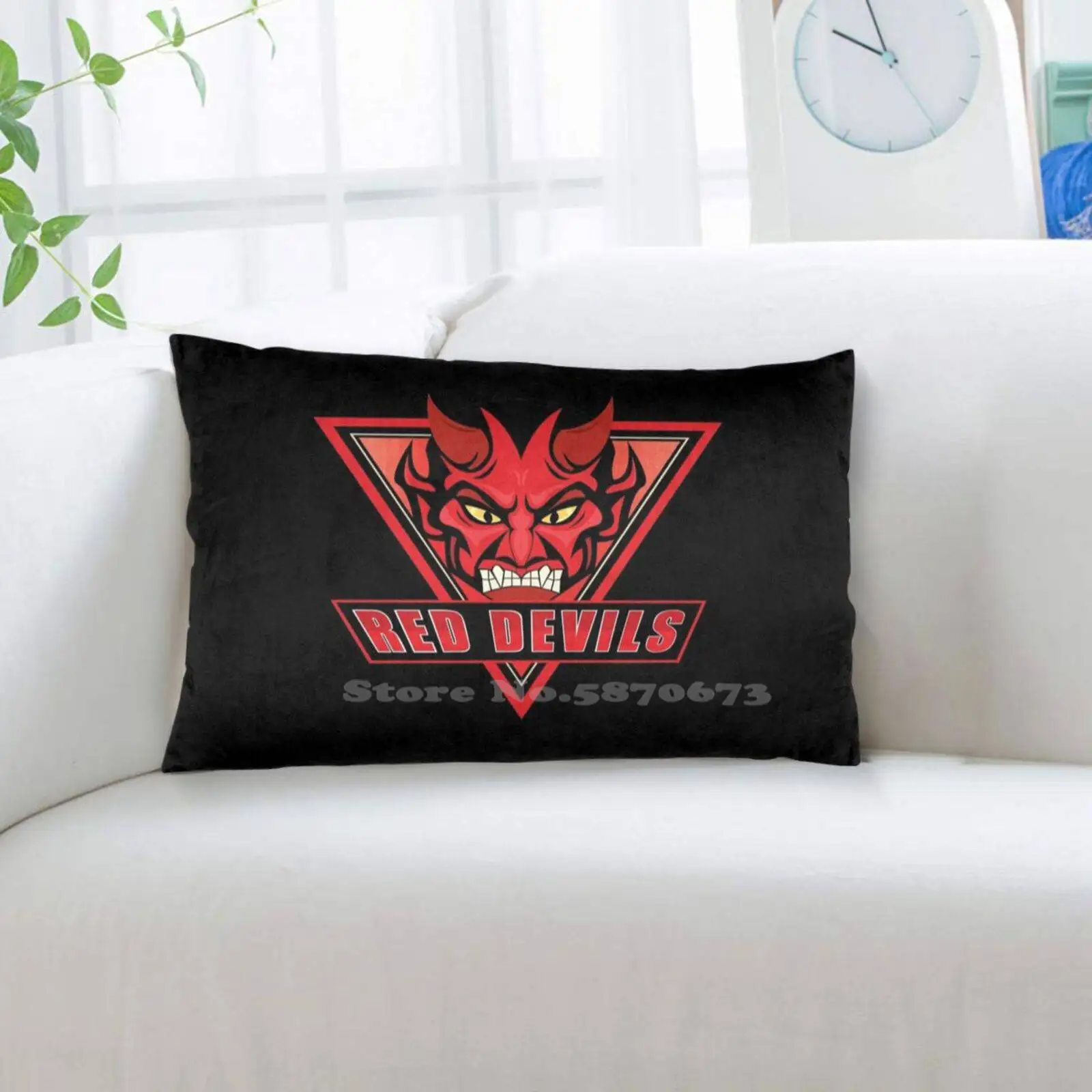 Забавная Милая декоративная наволочка Red Devils-Sal постельное белье с логотипом