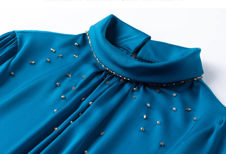 

3XL Blouse Shirt Spring Autumn Fashion Office lady top long-sleeved Women Chiffon shirt blusa feminina Plus size